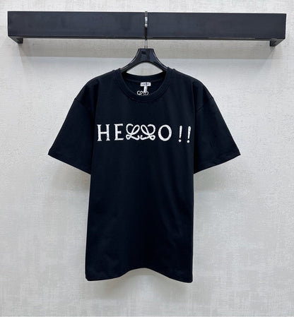 Loewe Printed T-shirt Black Cotton-blend Jersey 341850