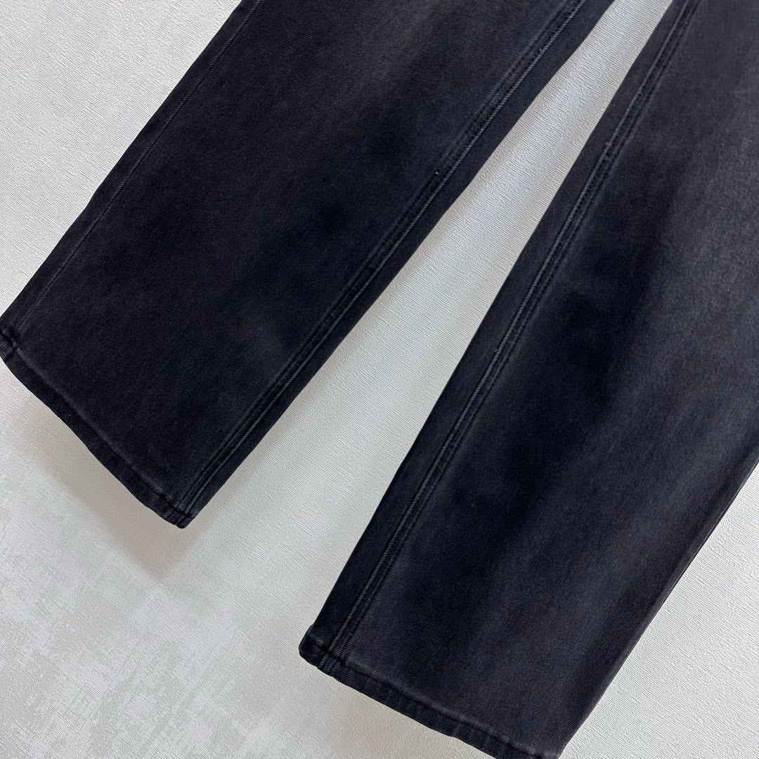 CD Straight-Leg Jeans Black Cotton Polyester 351736