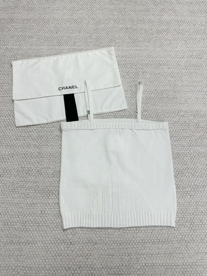CC Sport Bra White Wool Viscose