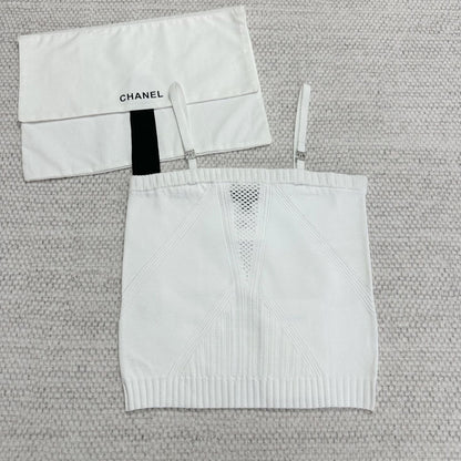 CC Sport Bra White Wool Viscose