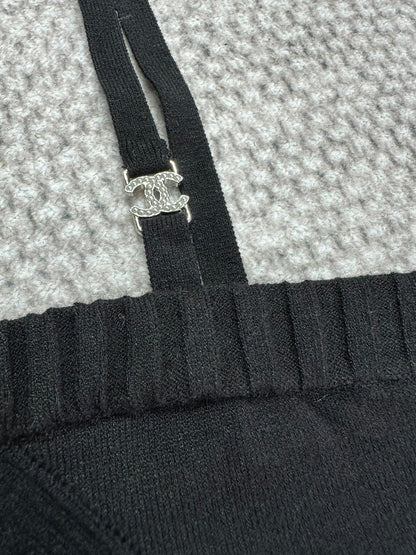 CC Sport Bra Black Wool Viscose