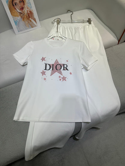 CD 25 Diamond Star Suit Black and White Cotton