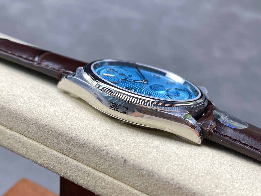 Rolex Perpetual 39mm Brown Blue Dial
