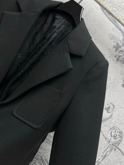 LV 25 Flower Vest Black Polyamide Wool