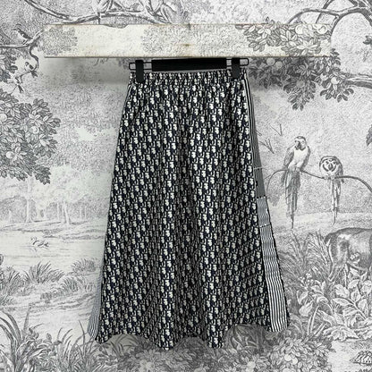 CD 25 Logo Long Skirt Black Polyester