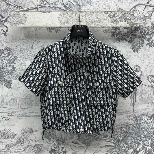 CD 25 Logo Short Shirt Black Polyester