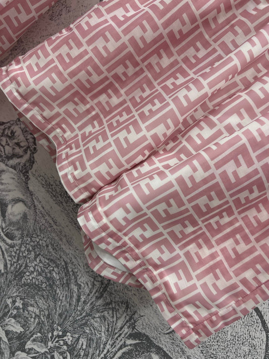Fendi 25 double F shirt suit Pink Polyester fiber