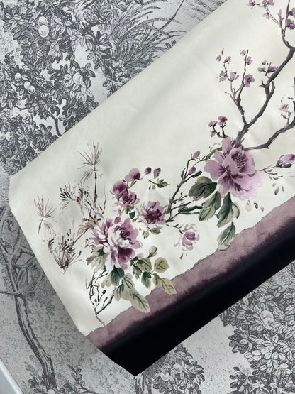 CD 25 Floral Print Sleeveless Dress Beige Silk