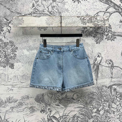 CD 25 Rolled Denim Short Light Blue Cotton