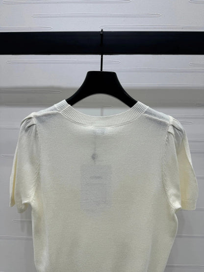CHANEL SHORT-SLEEVE CREW NECK SWEATER 269419