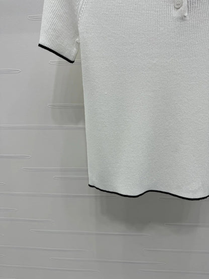 MIUMIU SHORT-SLEEVE KNIT POLO 269424