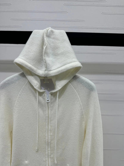 DIOR HOODED LONG-SLEEVE CARDIGAN 274929