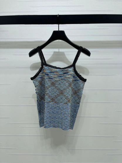 Miumiu 2026 Gradient Camisole Pink and Blue Polyester Viscose 352411