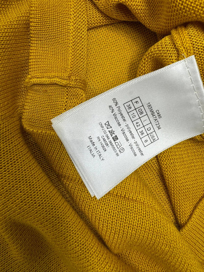 DIOR V-NECK KNITTED SHORT-SLEEVE T-SHIRT YELLOW 274935