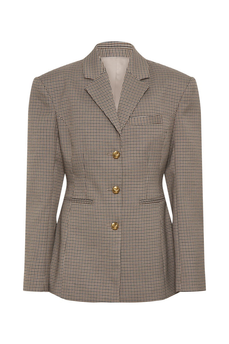 Grid Buckle Blazer Jackets