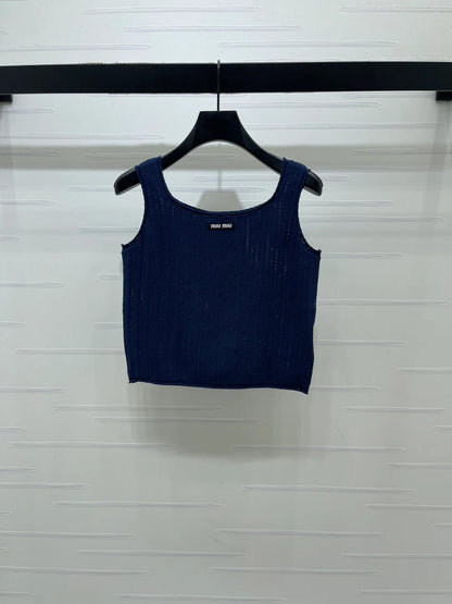 Miumiu 2026 Vest White Blue Red Wool