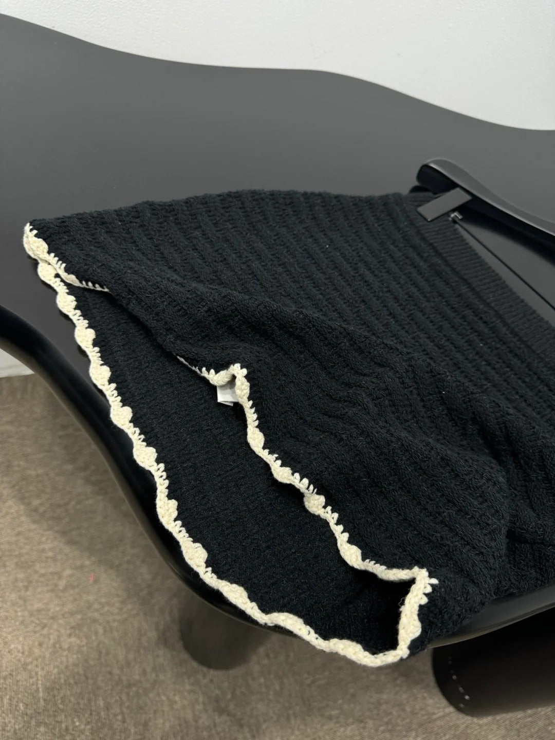 Chanel 2026 Crochet Knit Mini Skirt Wool