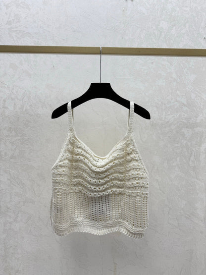 Chanel 2026 Hollow Camisole Wool Nylon