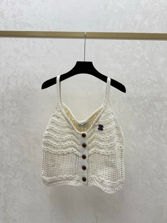 Chanel 2026 Hollow Camisole Wool Nylon