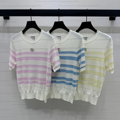 CHANEL SHORT-SLEEVE KNIT TOP 269464