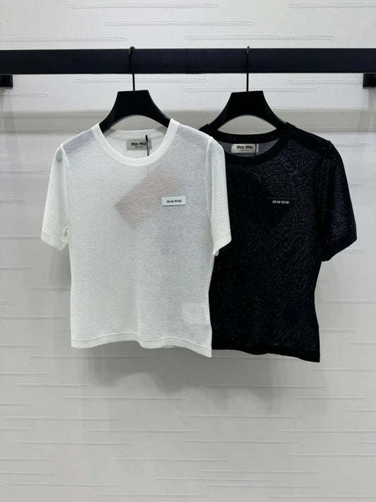 MIUMIU SHORT-SLEEVE T-SHIRT 269472