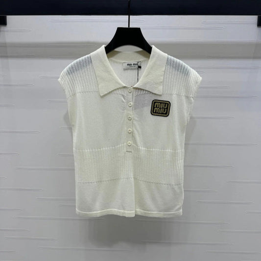MIU 25S SWEATER VEST 264086