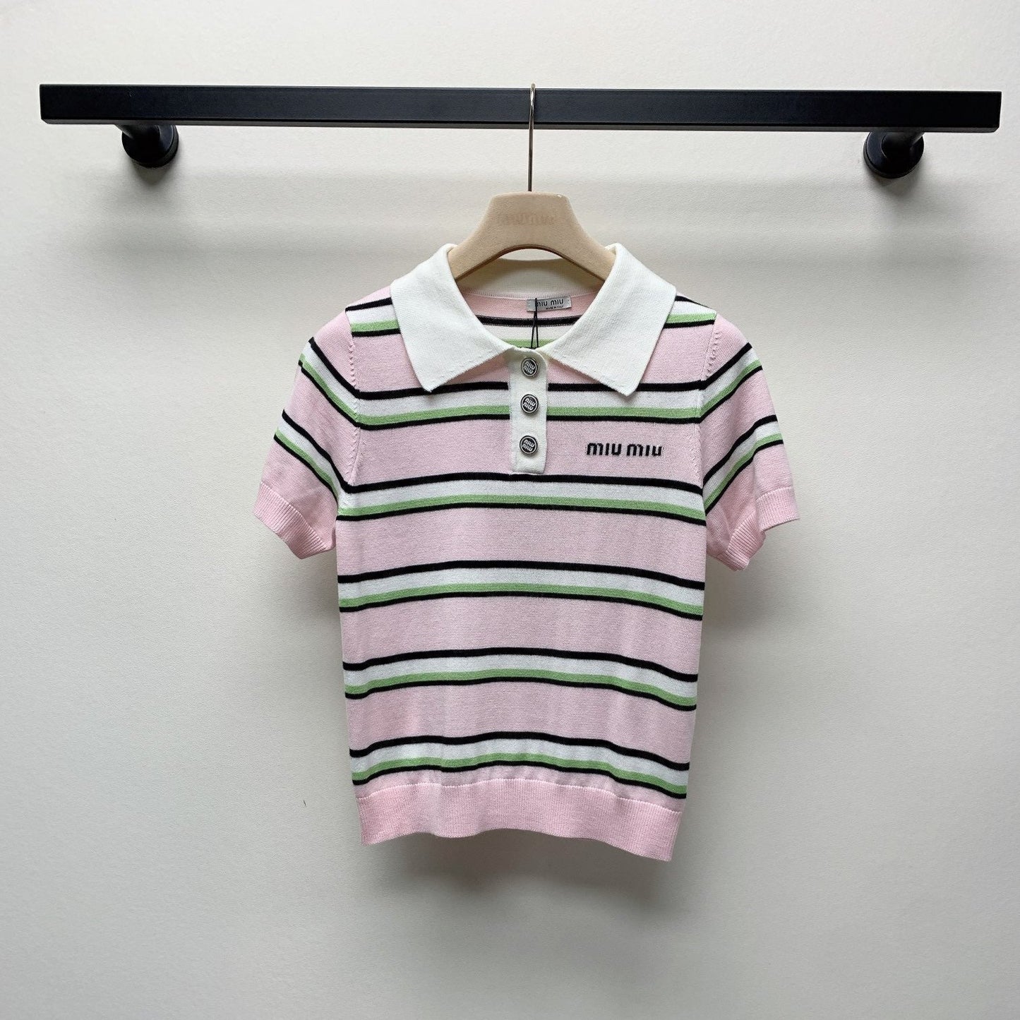 MIUMIU KNIT POLO SHIRT 268103