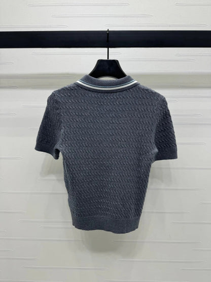MIUMIU KNITTED POLO SHIRT WHITE 274839