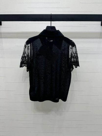 MIU 25S SEE THROUGH COLLAR SHIRT 264112