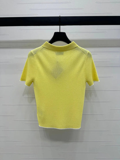 MIUMIU SHORT-SLEEVE KNIT POLO 269422