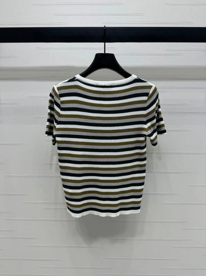MIUMIU SHORT-SLEEVE KNIT CARDIGAN 274944