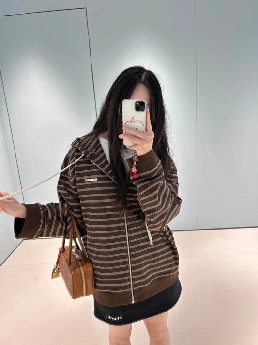 MIUMIU FLEECE HOODED JACKET STYLE 18