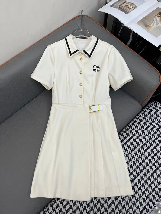 MIUMIU SHIRT DRESS WITH BELT 214479