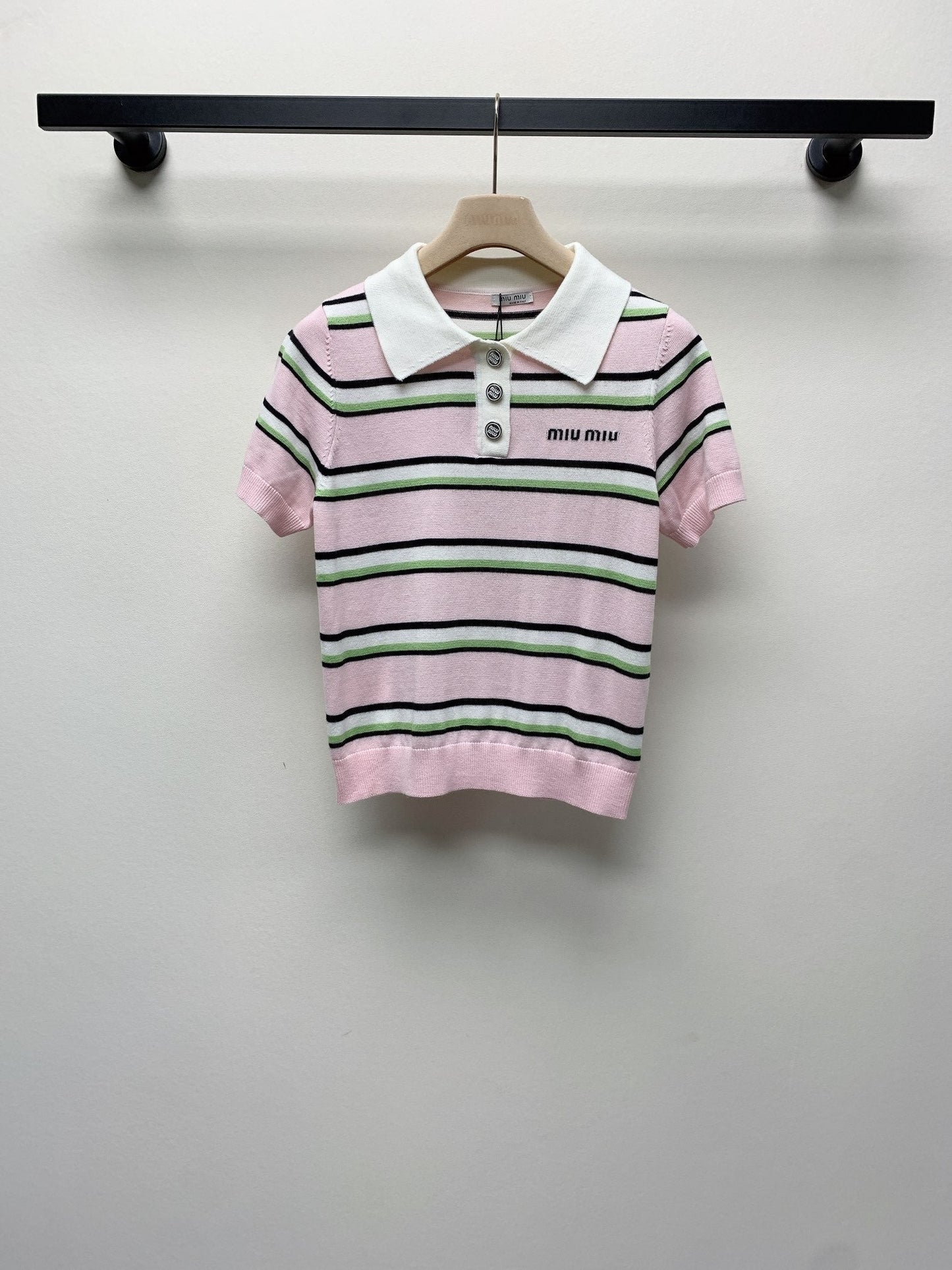 MIUMIU KNIT POLO SHIRT 268103
