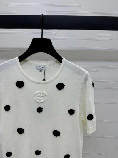 CHANEL SHORT-SLEEVE KNIT TOP 269465