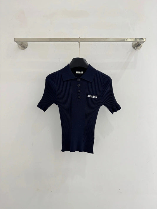 MIUMIU SHORT-SLEEVE POLO T-SHIRT STYLE 783