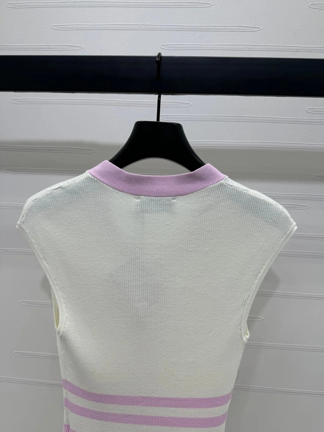MIU 25S ICE STRIPE KNIT VEST 264116