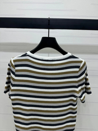 MIUMIU SHORT-SLEEVE KNIT CARDIGAN 274944