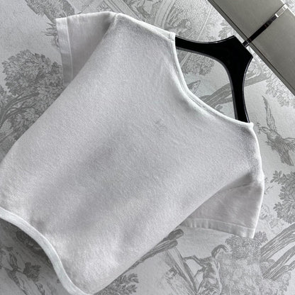 CHANEL SHORT SLEEVE CREW NECK KNIT TOP 263668