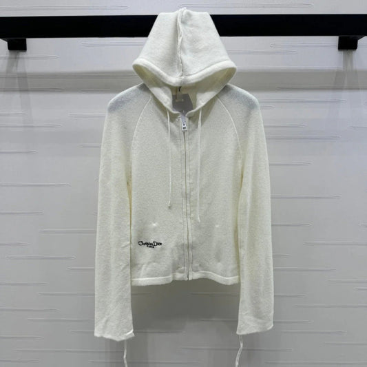 DIOR HOODED LONG-SLEEVE CARDIGAN 274929
