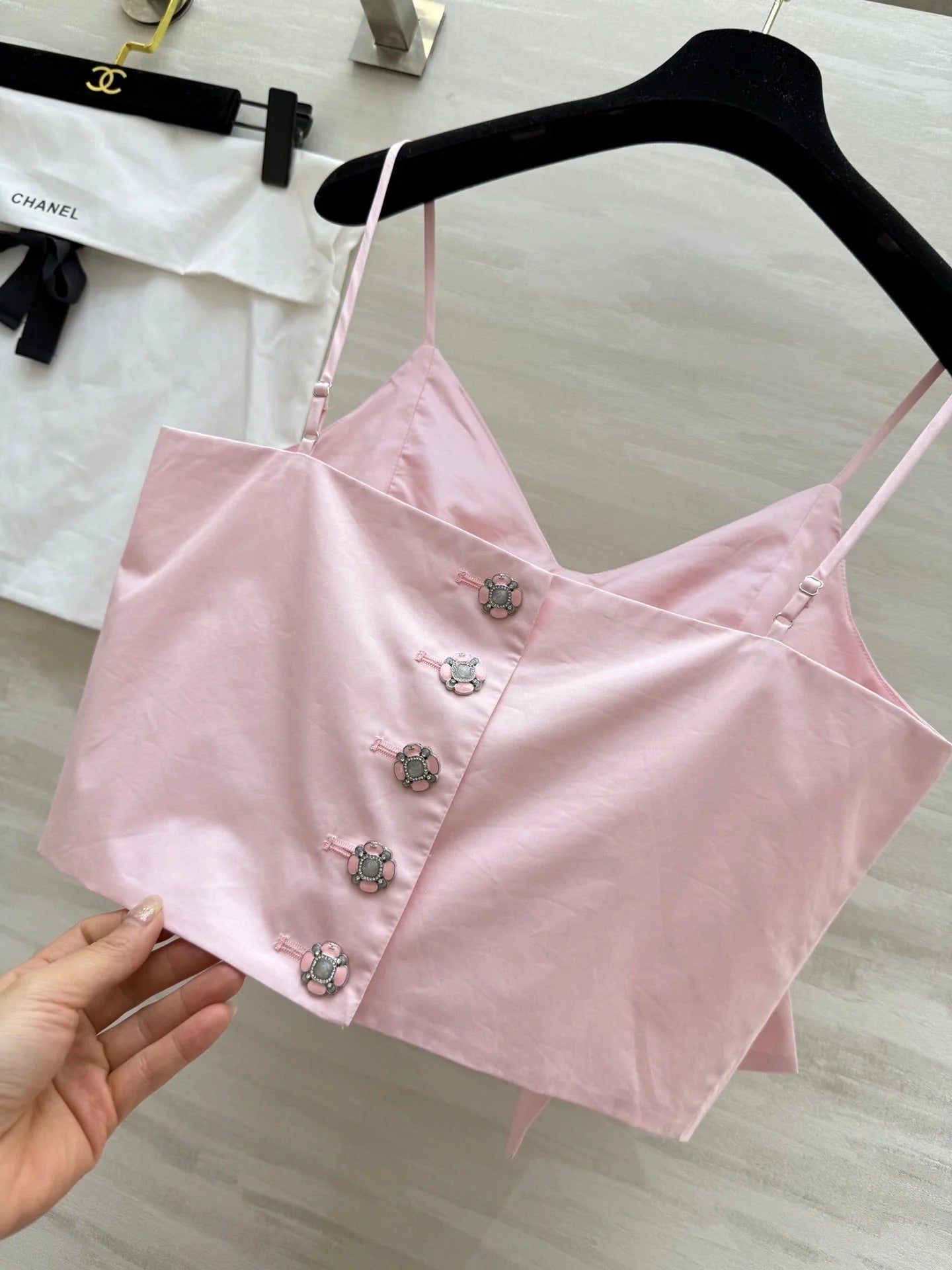 CHANEL 25S SPAGHETTI STRAP TOP STYLE 245