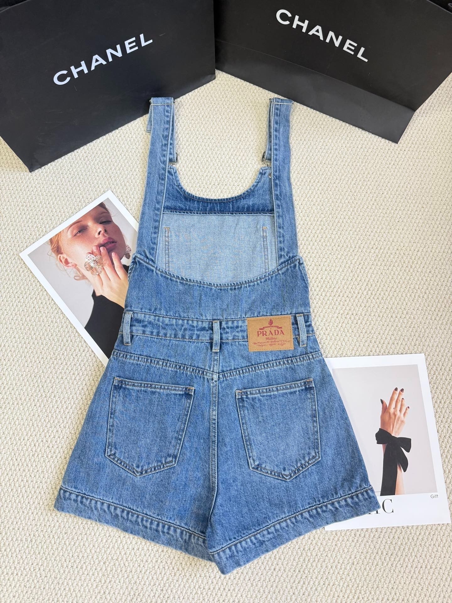 PRADA DENIM SHORT OVERALLS STYLE 188