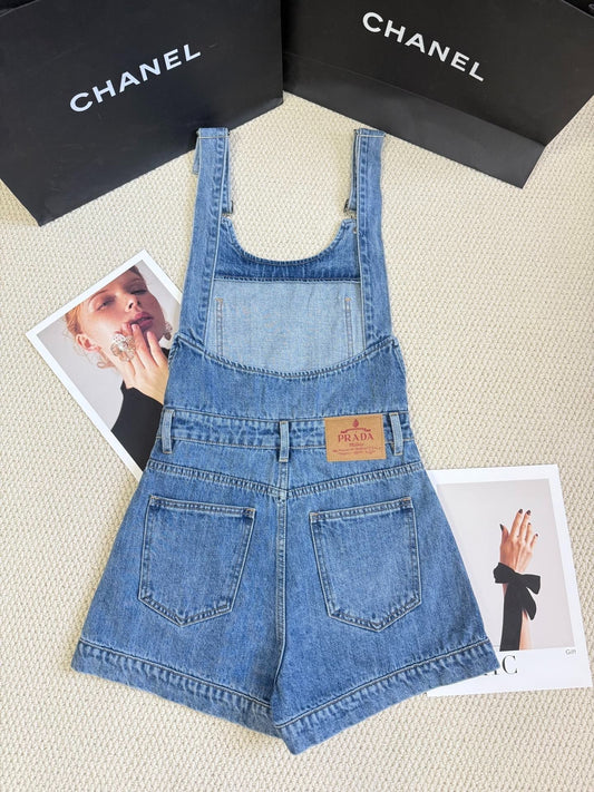 PRADA DENIM SHORT OVERALLS STYLE 188