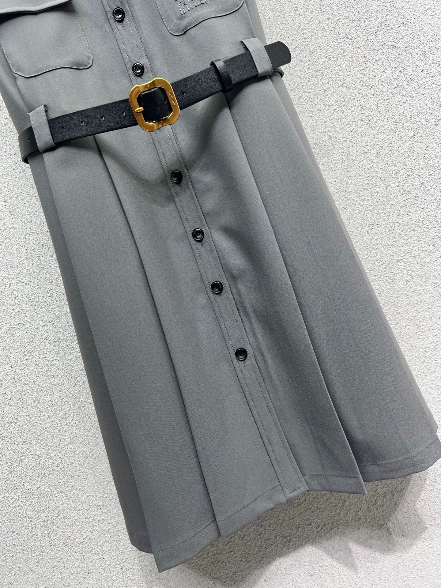 MIUMIU SLEEVELESS DRESS WITH BELT STYLE 64