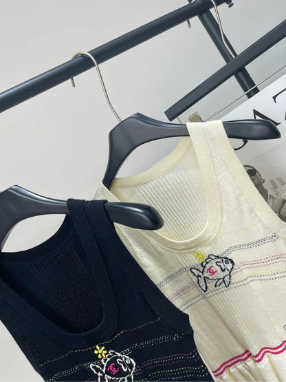 CHANEL SLEEVELESS KNIT TOP 273202