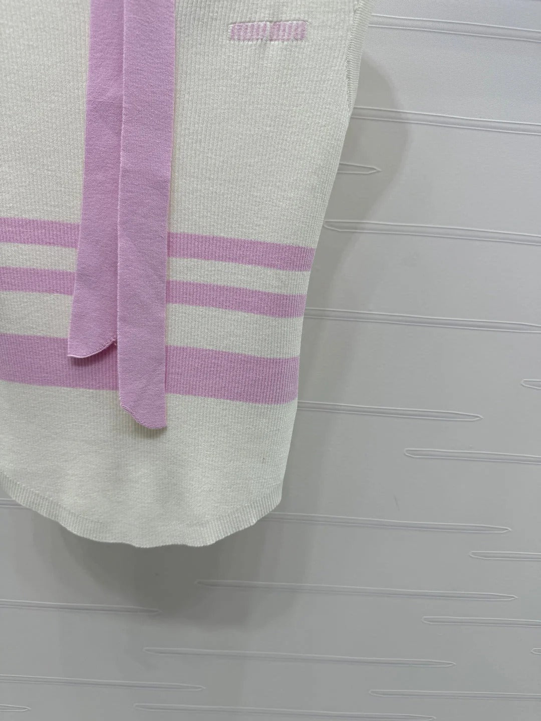 MIU 25S ICE STRIPE KNIT VEST 264116