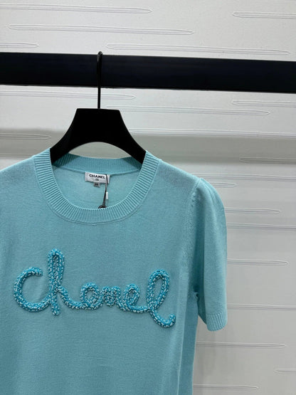 CHANEL SHORT-SLEEVE CREW NECK SWEATER 269417