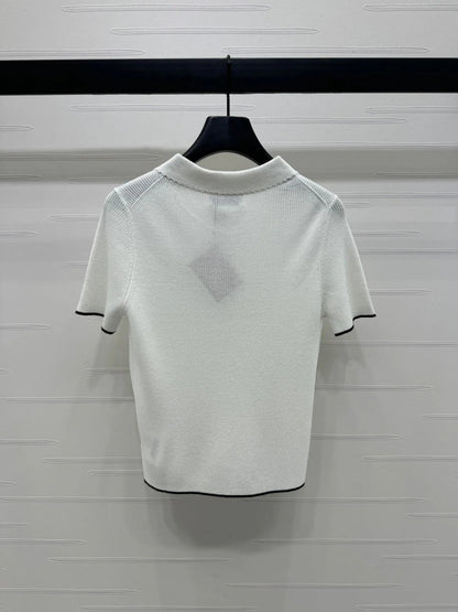MIUMIU SHORT-SLEEVE KNIT POLO 269424