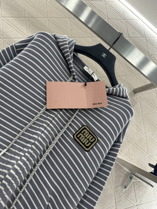 MIUMIU FLEECE HOODED JACKET STYLE 96
