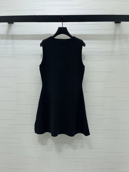 Chanel 2026 Vest Dress Black Wool Acrylic 136376